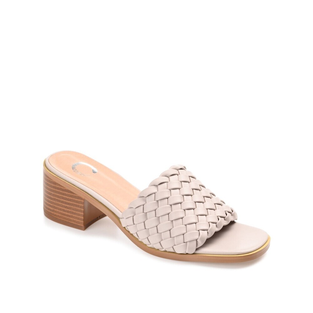 Journee Collection Fylicia Sandals Womens 8.5 Gray Leather Slip On Mule ZOGG1925